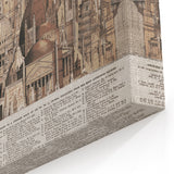 Vintage Architectural Travel Poster – World Landmarks Art Print