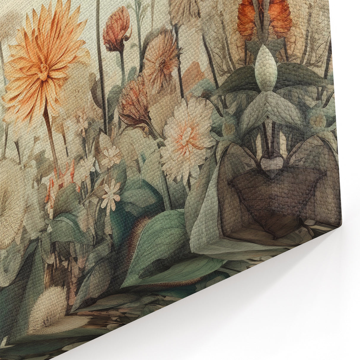 Botanical Floral Living Room Wall Art – Large Canvas & Framed Print