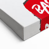 Bold Pop Art Wall Art - Red, Brown, and Black Canvas Print