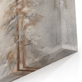 Golden Glow Winter Forest Wall Art – Snowy Landscape Canvas Print