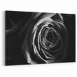 Black & White Rose Wall Art - Modern Monochrome Living Room Décor