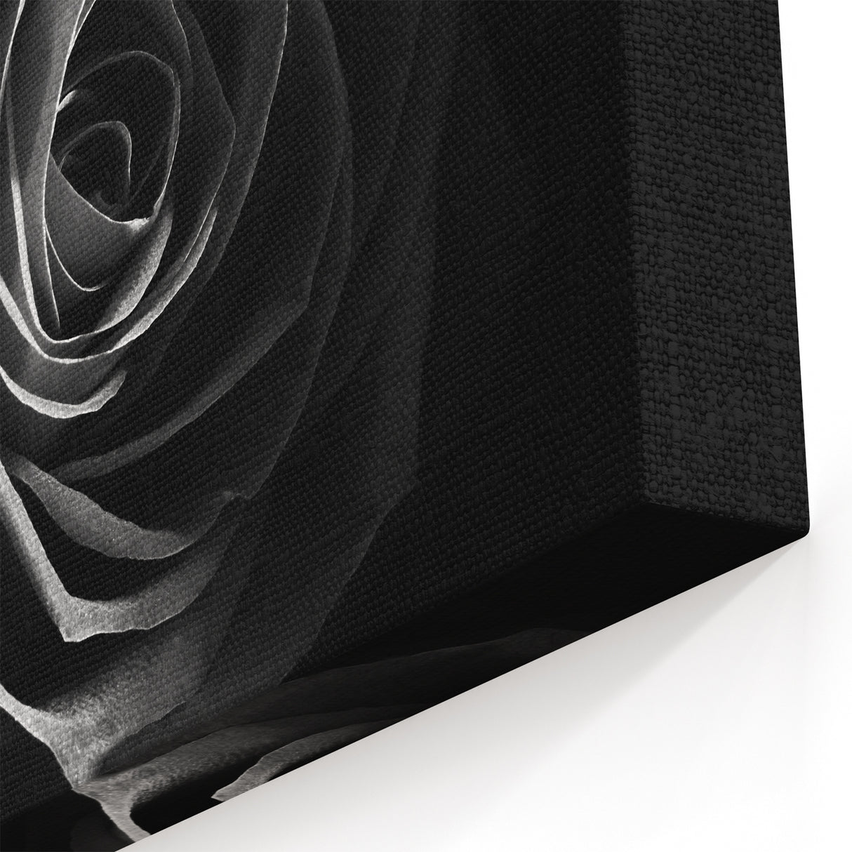 Black & White Rose Wall Art - Modern Monochrome Living Room Décor