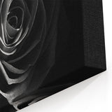 Black & White Rose Wall Art - Modern Monochrome Living Room Décor