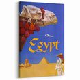 Vintage Egypt Travel Poster – Retro Camel and Pyramids Wall Art
