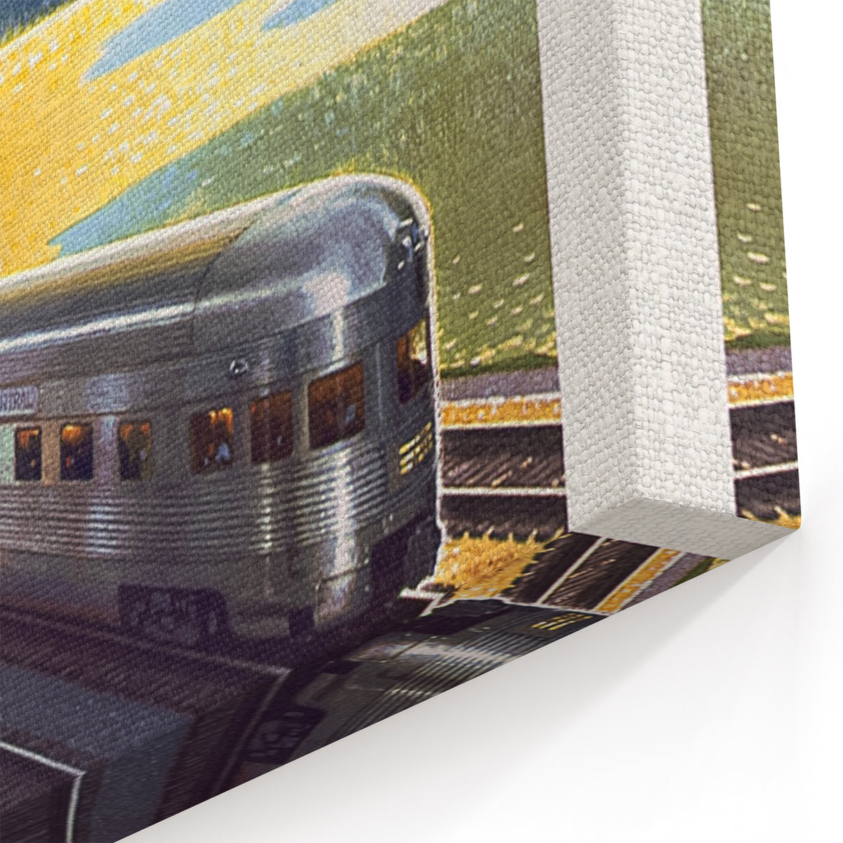 Vintage Hudson River Train Poster – Retro New York Travel Art