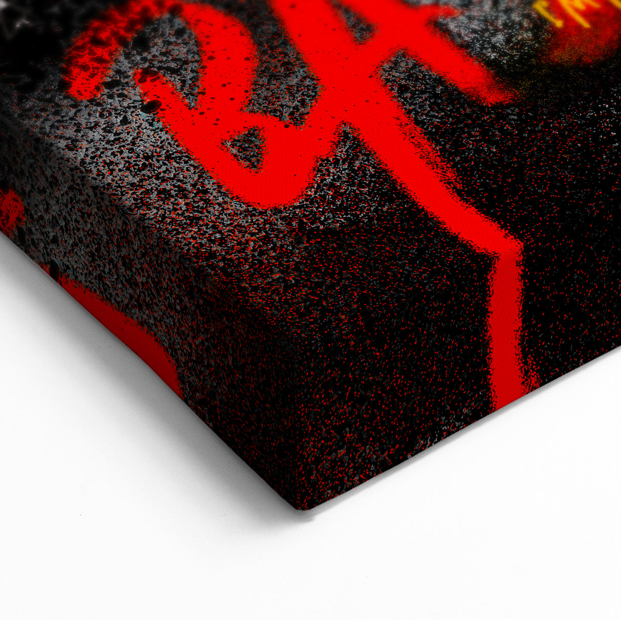 Fiery Passion Pop Art Wall Art – Bold Black, Red, and White Canvas
