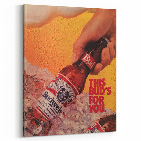 Retro Budweiser Beer Poster Art - Vintage Prints for Classic Decor