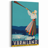 Vintage Sweden Värmland Travel Poster – Retro Nordic Wall Art