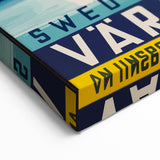 Vintage Sweden Värmland Travel Poster – Retro Nordic Wall Art