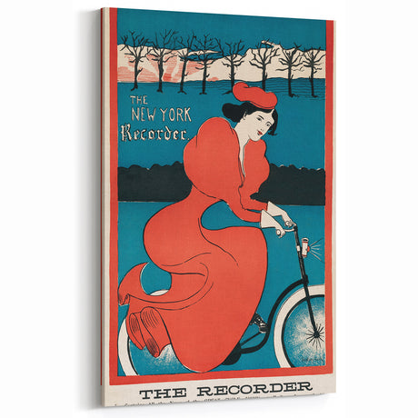 Vintage New York Recorder Poster – Retro Travel Print Wall Art