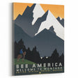 Vintage Montana Travel Poster – Retro See America Wall Art Print