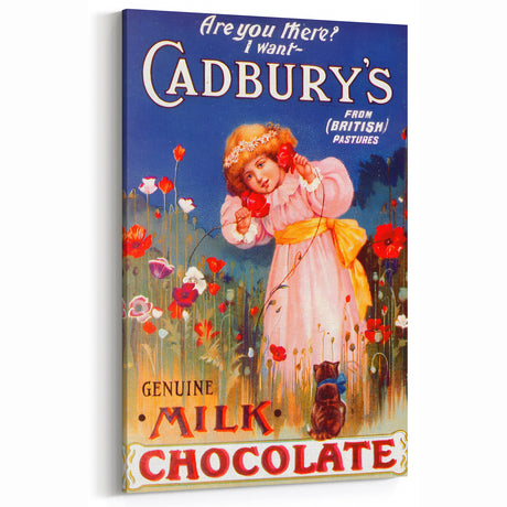 Retro Cadbury Chocolate Poster Art - Vintage Prints for Decor