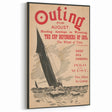 Vintage Outing August Poster – Retro Sailing Travel Art