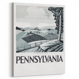 Vintage Pennsylvania Travel Poster – Retro Landscape Art