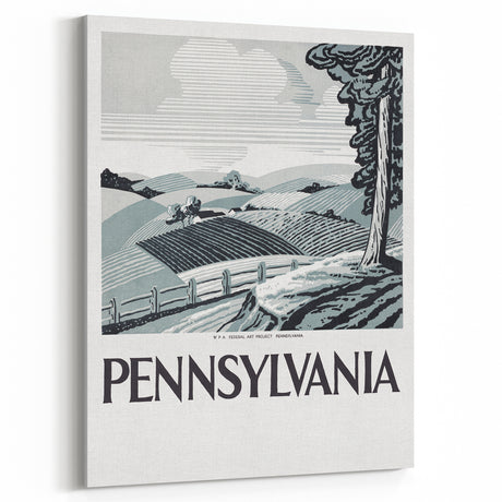Vintage Pennsylvania Travel Poster – Retro Landscape Art