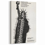 Vintage Liberty Spiral Art Poster – Retro Performance Art Wall Art
