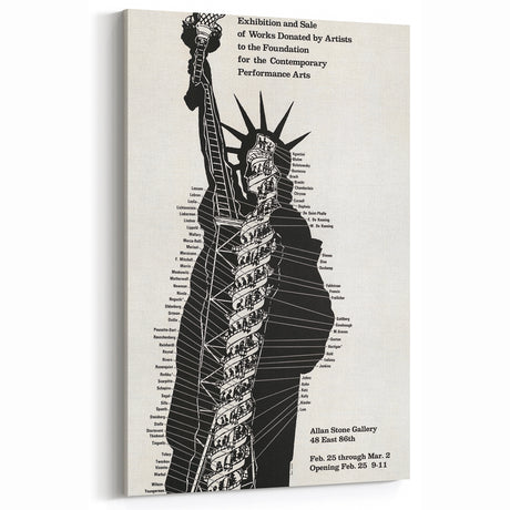 Vintage Liberty Spiral Art Poster – Retro Performance Art Wall Art