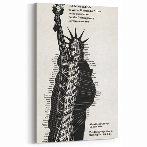 Vintage Liberty Spiral Art Poster – Retro Performance Art Wall Art