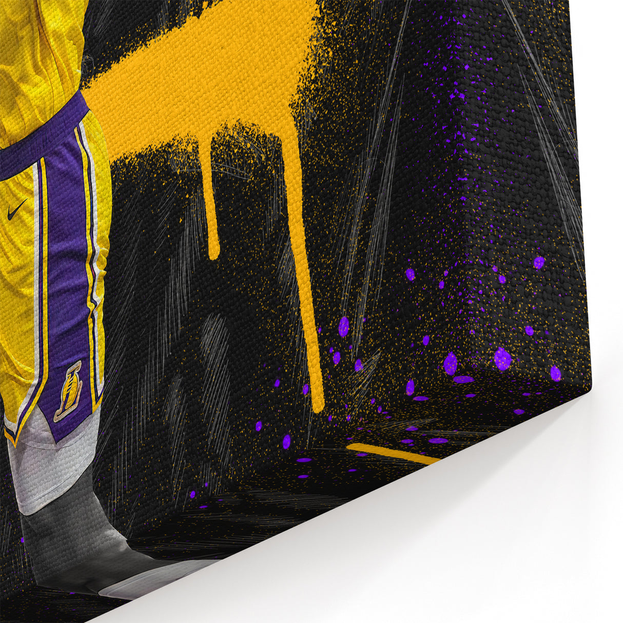 Fiery Passion Pop Art Wall Art – Bold Yellow, Purple, and Black Canvas