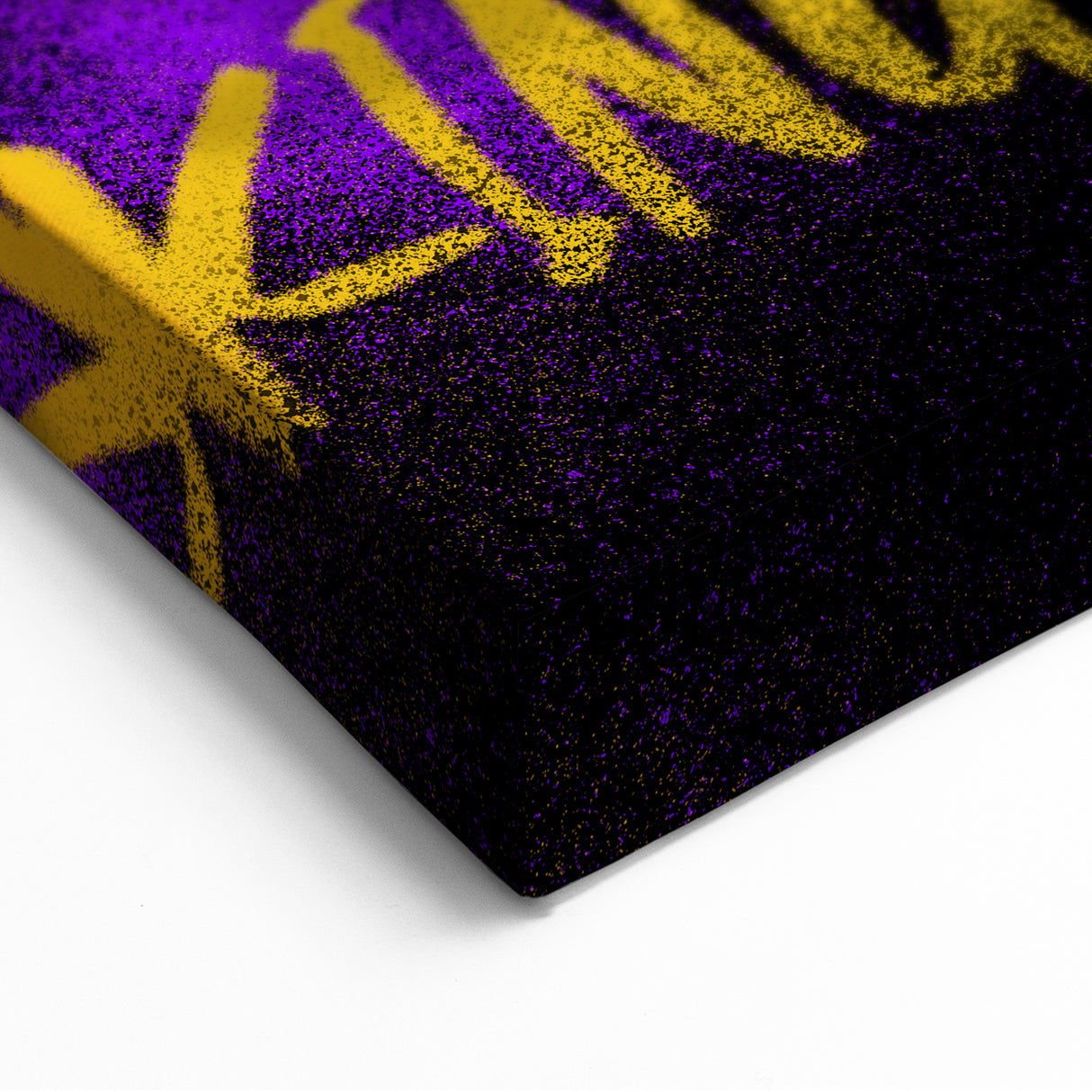 Fiery Passion Pop Art Wall Art – Bold Yellow, Purple, and Black Canvas