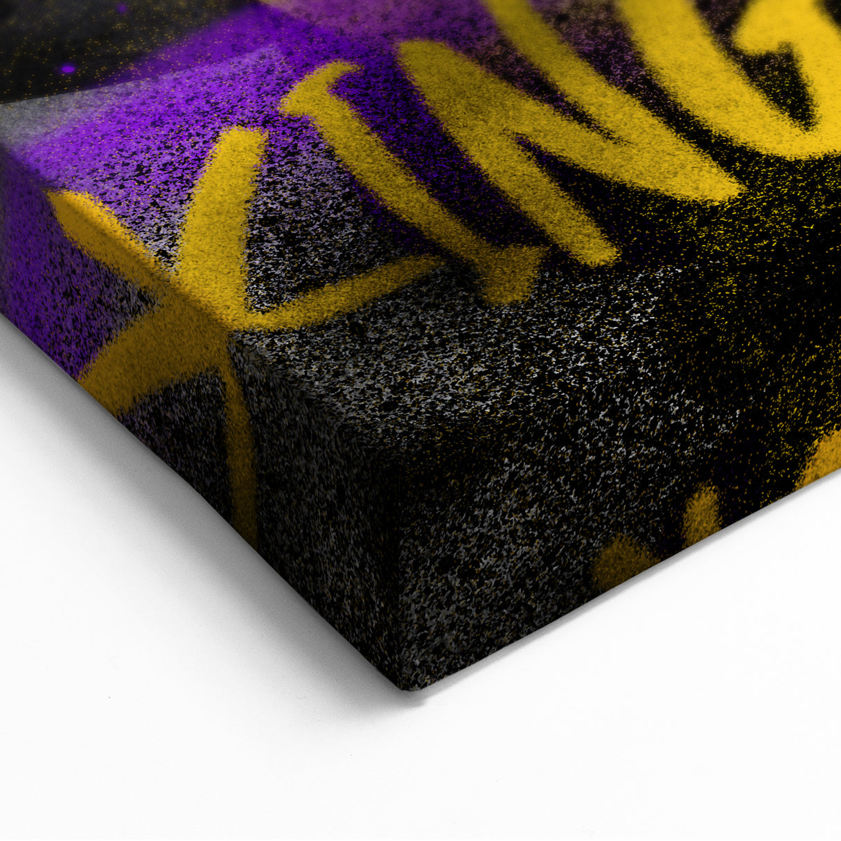 Fiery Passion Pop Art Wall Art – Bold Yellow, Purple, and Black Canvas