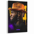 Fiery Passion Pop Art Wall Art – Bold Yellow, Purple, and Black Canvas