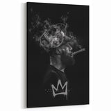 Urban Chic Pop Art Wall Art – Bold Black, Yellow, and White Canvas