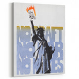 Vintage No Draft Protest Poster – Retro Statue of Liberty Art