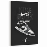 Nike Dunk SB Low Retro Pop Art Wall Art – Bold Black & White Canvas