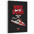 Nike Dunk SB Chicago Pop Art Wall Art – Bold Red, Black, White Canvas