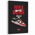 Nike Dunk SB Chicago Pop Art Wall Art – Bold Red, Black, White Canvas