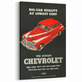 Vintage Chevrolet Car Ad Poster | Retro 1940s Auto Art