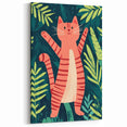 Happy Jungle Cat Illustration - Children's Wall Decor