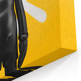 Unique Pop Art Wall Art – Vibrant KAWS-Inspired Figure on Yellow Background