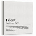 Inspirational Typography Art Print - Talent Motivational Quote Canvas