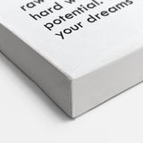 Inspirational Typography Art Print - Talent Motivational Quote Canvas