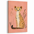 Stylish Cheetah Illustration - Personalized Kids Room Art