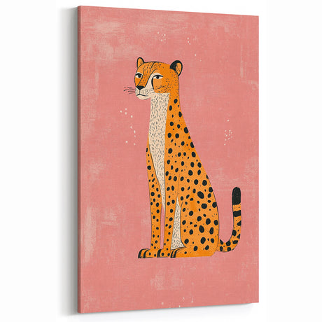 Stylish Cheetah Illustration - Playroom Wall Art