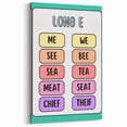 Children’s Learning Art Print – Long E Phonics Poster for Kids
