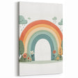 Pastel Rainbow & Nature Print - Personalized Kids Art