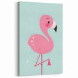 Pink Flamingo Illustration - Personalized Kids Room Art