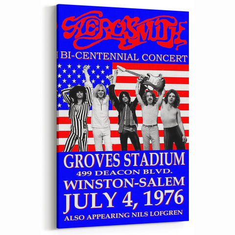 Aerosmith Bi-Centennial Concert Retro Wall Art – Vintage Poster Print