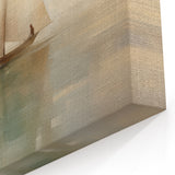 Vintage Landscape Art - Sailboat Reflections on Calm Waters