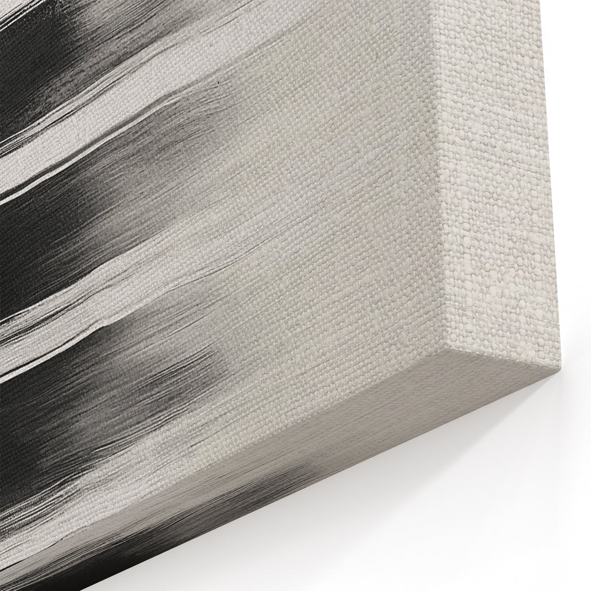 Modern Abstract Wall Art - Black & White Minimalist Canvas