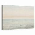 Vintage Landscape Art - Gentle Ocean Waves and Soft Sky