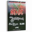 Retro Rock Band Poster – AC/DC, Whitesnake & More Wall Art