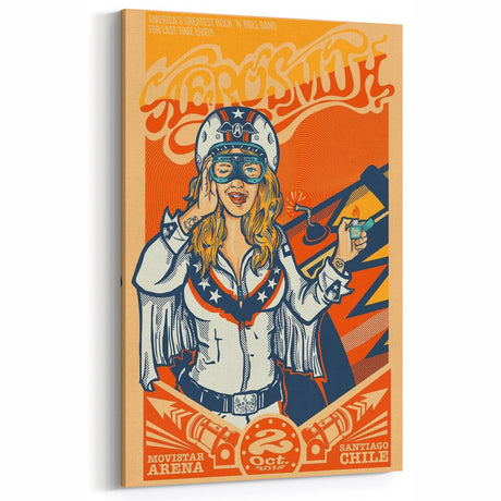 Aerosmith Retro Poster – Vintage Tour Wall Art Print
