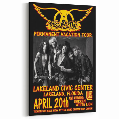 Aerosmith Permanent Vacation Poster – Retro Rock Wall Art