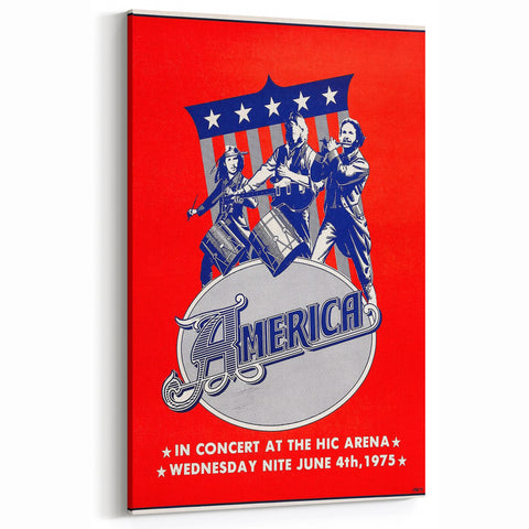 America Band 1975 Concert Poster – Retro Rock Wall Art