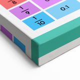 Educational Nursery Wall Decor – Number Wall Fractions Chart